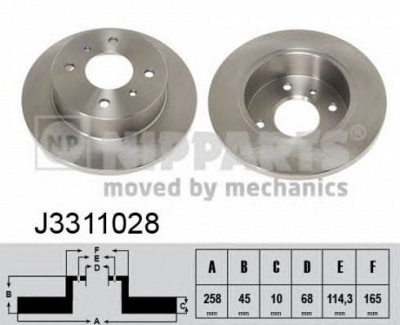 NIPPARTS j3311028 -  Тормозной диск