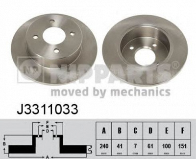 NIPPARTS j3311033 -  Тормозной диск