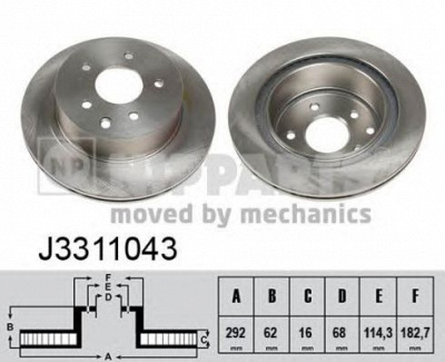 NIPPARTS j3311043 -  Тормозной диск