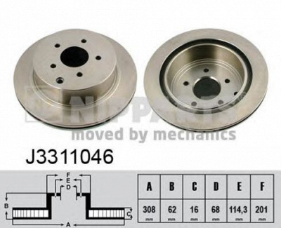 NIPPARTS j3311046 -  Тормозной диск