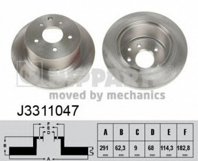 NIPPARTS j3311047 -  Тормозной диск