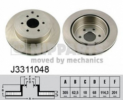 NIPPARTS j3311048 -  Тормозной диск