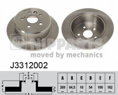 NIPPARTS j3312002 -  Тормозной диск