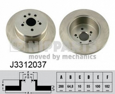 NIPPARTS j3312037 -  Тормозной диск