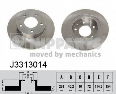 NIPPARTS j3313014 -  Тормозной диск