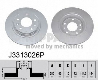 NIPPARTS j3313026p -  Тормозной диск