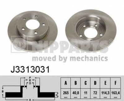 NIPPARTS j3313031 -  Тормозной диск