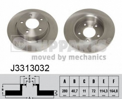 NIPPARTS j3313032 -  Тормозной диск