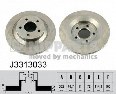 NIPPARTS j3313033 -  Тормозной диск