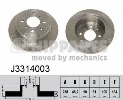 NIPPARTS j3314003 -  Тормозной диск