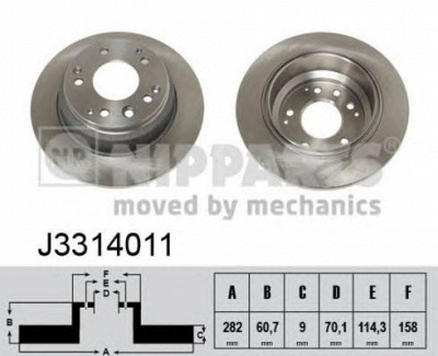 NIPPARTS j3314011 -  Тормозной диск