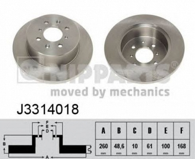 NIPPARTS j3314018 -  Тормозной диск