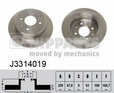 NIPPARTS j3314019 -  Тормозной диск