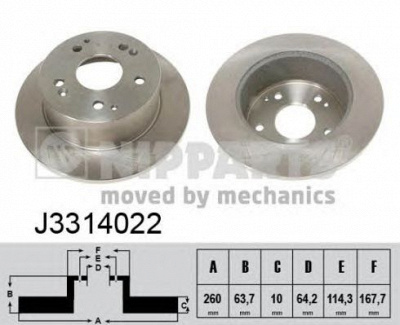 NIPPARTS j3314022 -  Тормозной диск