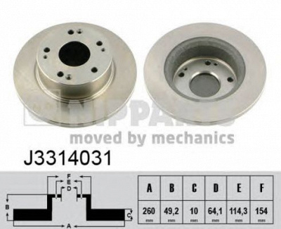 NIPPARTS j3314031 -  Тормозной диск