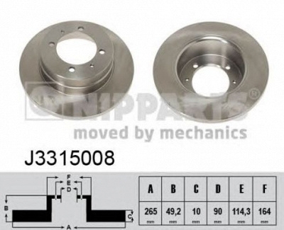 NIPPARTS j3315008 -  Тормозной диск