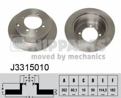 NIPPARTS j3315010 -  Тормозной диск