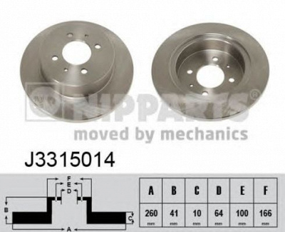 NIPPARTS j3315014 -  Тормозной диск