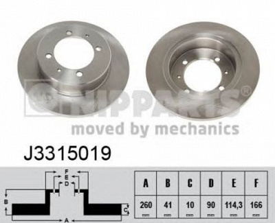 NIPPARTS j3315019 -  Тормозной диск