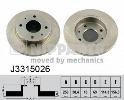 NIPPARTS j3315026 -  Тормозной диск