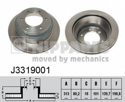 NIPPARTS j3319001 -  Тормозной диск