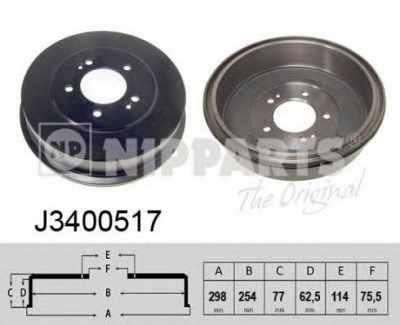 NIPPARTS j3400517 -  Тормозной барабан