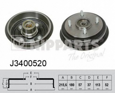 NIPPARTS j3400520 -  Тормозной барабан