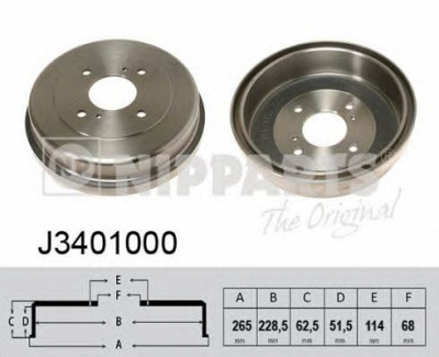 NIPPARTS j3401000 -  Тормозной барабан