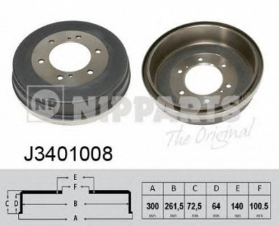 NIPPARTS j3401008 -  Тормозной барабан