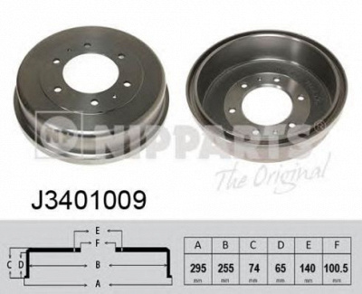 NIPPARTS j3401009 -  Тормозной барабан