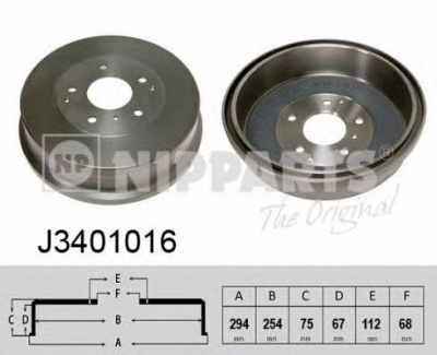NIPPARTS j3401016 -  Тормозной барабан