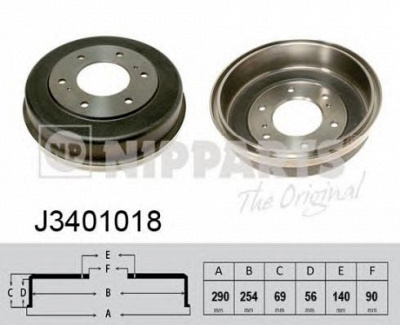 NIPPARTS j3401018 -  Тормозной барабан