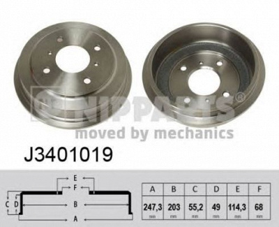 NIPPARTS j3401019 -  Тормозной барабан