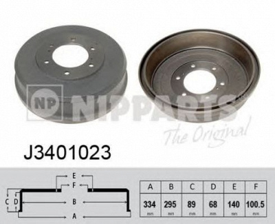 NIPPARTS j3401023 -  Тормозной барабан