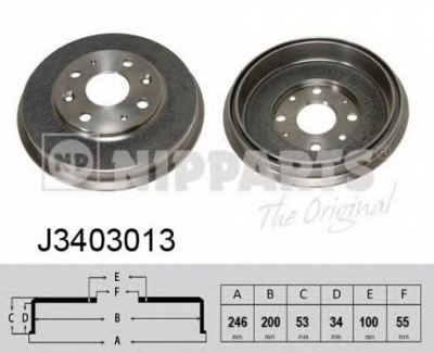 NIPPARTS j3403013 -  Тормозной барабан