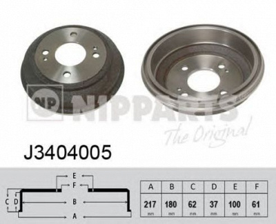 NIPPARTS j3404005 -  Тормозной барабан