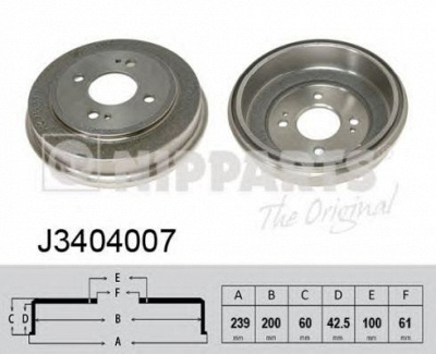 NIPPARTS j3404007 -  Тормозной барабан