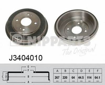 NIPPARTS j3404010 -  Тормозной барабан