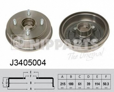 NIPPARTS j3405004 -  Тормозной барабан