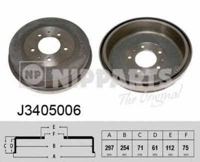 NIPPARTS j3405006 -  Тормозной барабан