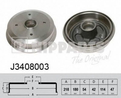 NIPPARTS j3408003 -  Тормозной барабан