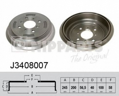 NIPPARTS j3408007 -  Тормозной барабан