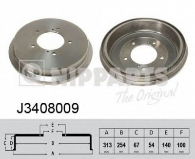 NIPPARTS j3408009 -  Тормозной барабан