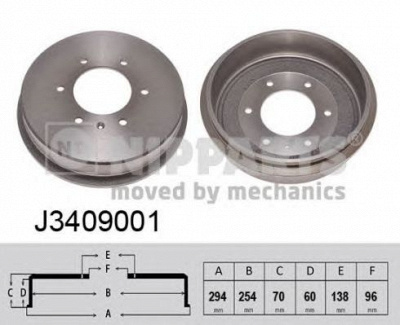 NIPPARTS j3409001 -  Тормозной барабан