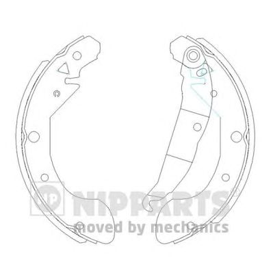 NIPPARTS j3500908 -  Комплект тормозных колодок, стояночная тормозная система