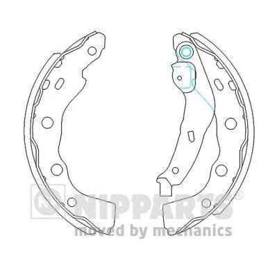 NIPPARTS j3505034 -  Комплект тормозных колодок