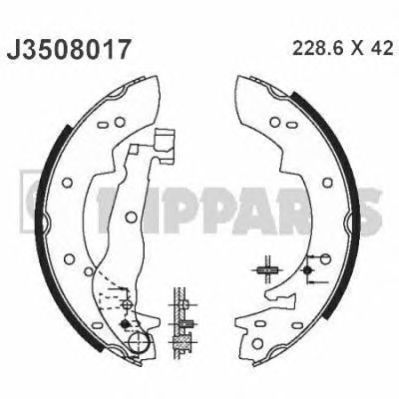 NIPPARTS j3508017 -  Комплект тормозных колодок