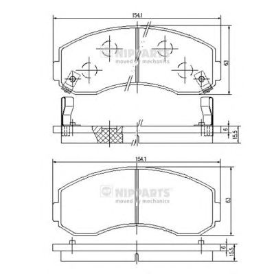 NIPPARTS j3600101 -  Комплект тормозных колодок, дисковый тормоз