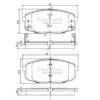 NIPPARTS j3600319 -  Комплект тормозных колодок, дисковый тормоз