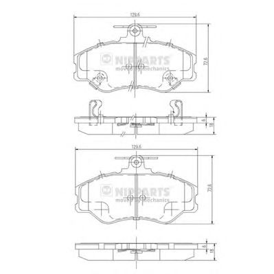 NIPPARTS j3600513 -  Комплект тормозных колодок, дисковый тормоз